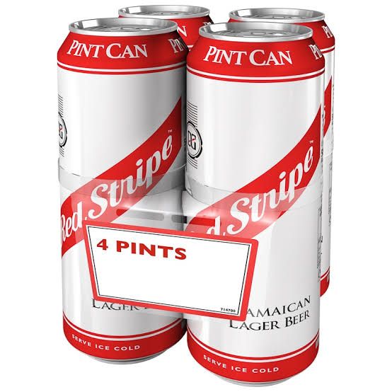 Red Stripe Jamaican Lager Beer 4 x 568ml Cans 4.7% ABV