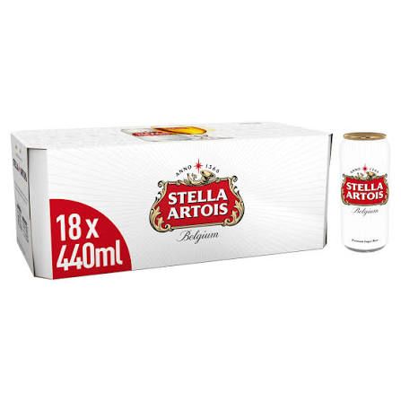 Stella Artois 18 Cans 440ml ALC 4.6% VOL