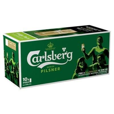 Carlsberg Danish Pilsner 10 cans 3.4% ABV