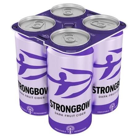 Strongbox Dark Fruit Cider 4 x 440ml 4% ABV RRP £6.29