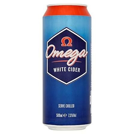 Omega White Cider 500ml RRP£1.29